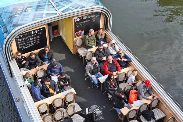 Berlín República Federal Alemania Abril 2018 Precios Bar Barco Fluvial —  Fotos de Stock