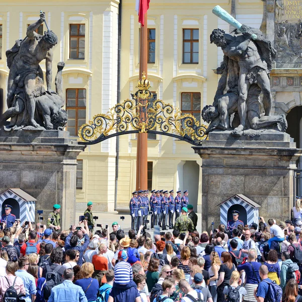 Prag Tjeckien Maj 2018 Fragment Högtidliga Ceremonin Omväxlar Den Ära — Stockfoto