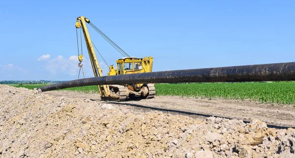 Couche Tuyau Sur Réparation Pipeline — Photo