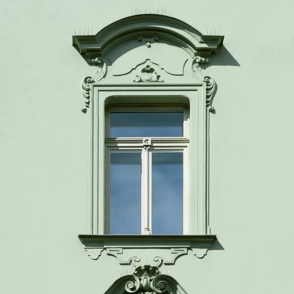 Ventana Edificio Antiguo Praga Vieja 2018 — Foto de Stock