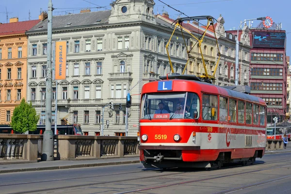 Prague République Tchèque Mai 2018 Tram Entraînement Formation Des Compétences — Photo