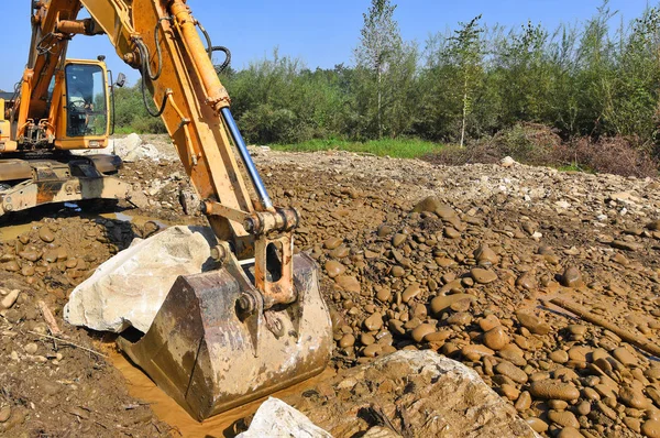 Excavación Excavadoras Sitio Construcción —  Fotos de Stock