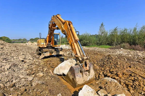 Excavación Excavadoras Sitio Construcción — Foto de Stock