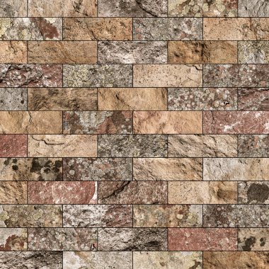 Bir taş doku şeklinde bir desenli seramik karo döşeme parçası.