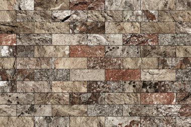 Bir taş doku şeklinde bir desenli seramik karo döşeme parçası.