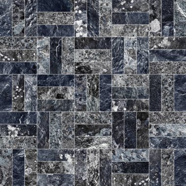 Bir taş doku şeklinde bir desenli seramik karo döşeme parçası.