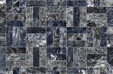 Bir taş doku şeklinde bir desenli seramik karo döşeme parçası.