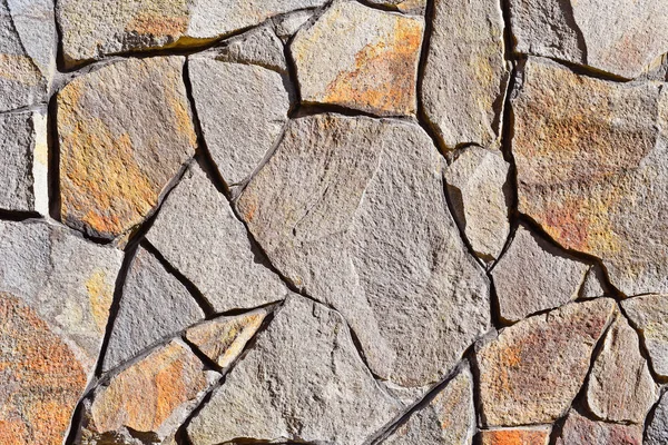 Fragment Einer Mauer Aus Einem Bruchstein — Stockfoto