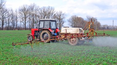 tractor working on an agricultural field