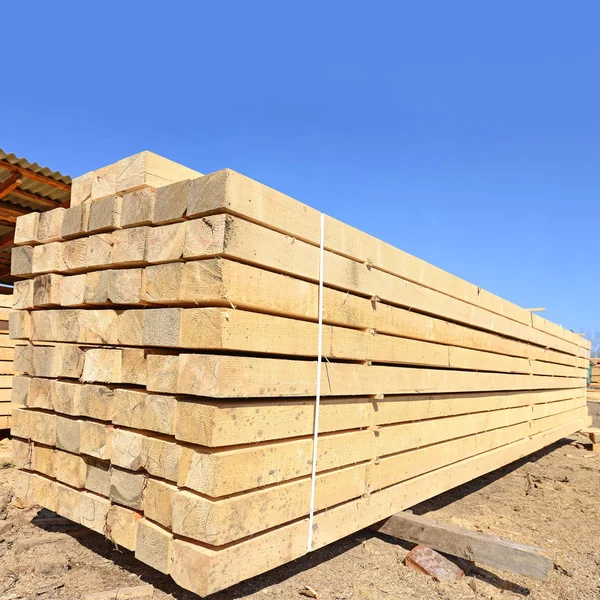 Edging Board Stacks Industrial Landscape — Stock Photo, Image