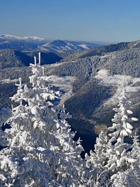 Winter Hang Einer Berglandschaft — Stockfoto