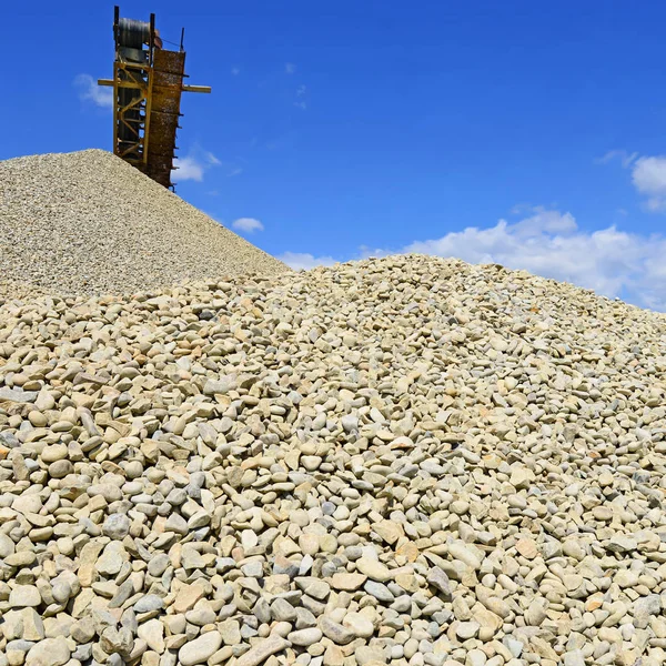 Piles Gravel Stones Quarry — Stok fotoğraf
