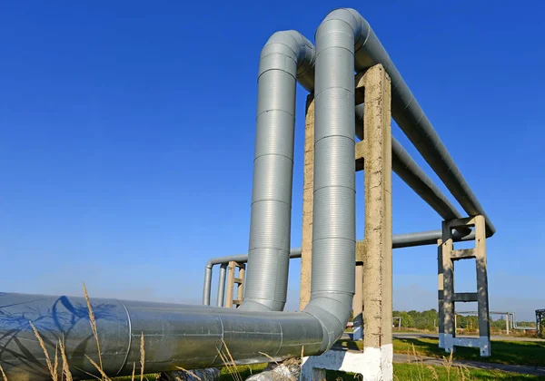 Heating Main Site Concrete Support — Stock Photo, Image