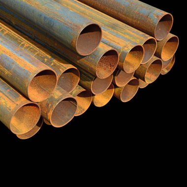 Boru çelik endüstriyel bir manzara vardır