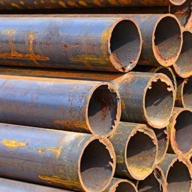 Boru çelik endüstriyel bir manzara vardır