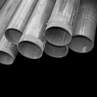 Pipes are steel in an industrial landscape clipart