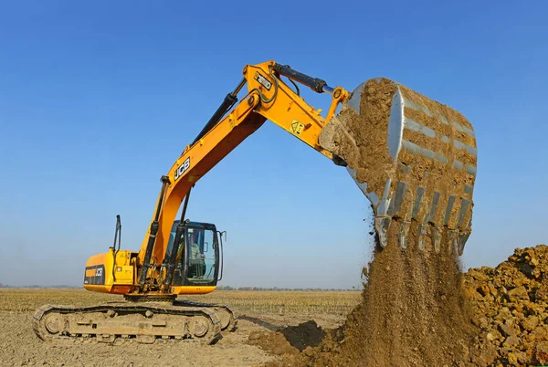 excavator working on a construction site