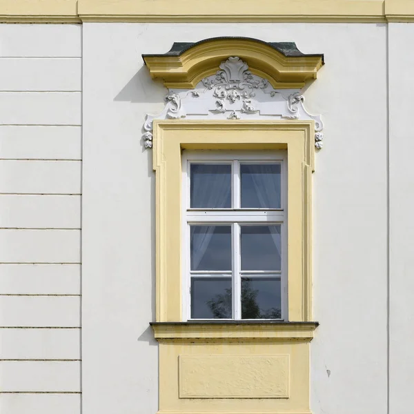 Window of an ancient building. Old Prague, 2019.