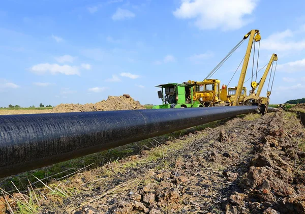 Pipelayer Machine Work — Fotografia de Stock