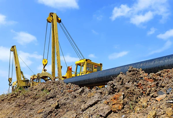 Pipelayer Machine Work — Fotografia de Stock