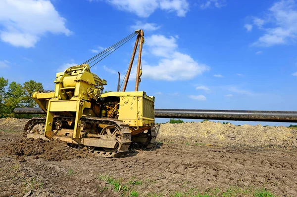 Pipelayer Machine Work — Zdjęcie stockowe