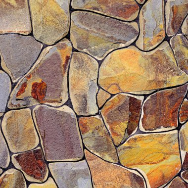 Çatlamış bir taştan bir duvar parçası.