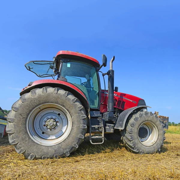 Kalush Ukraine July 2016 Modern Tractor Field Works — Fotografia de Stock