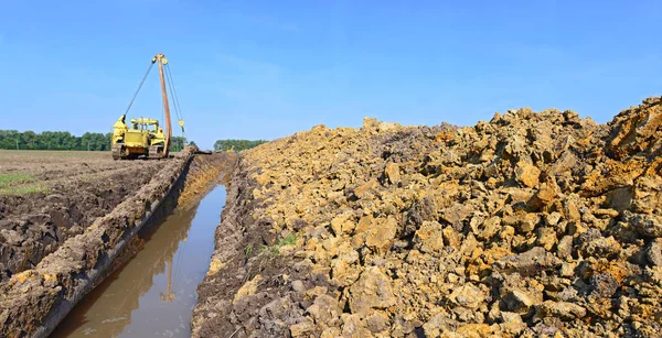 Pipelayer Sprawie Naprawy Rurociągu — Zdjęcie stockowe