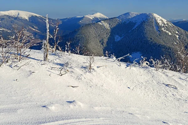 美丽的风景 雪山覆盖 — 图库照片