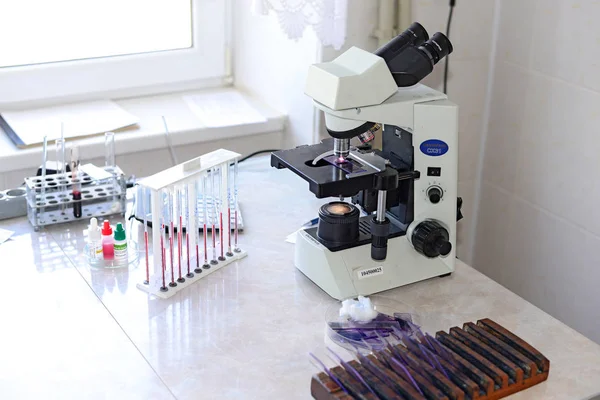 Microscope Equipment Laboratory — Foto Stock