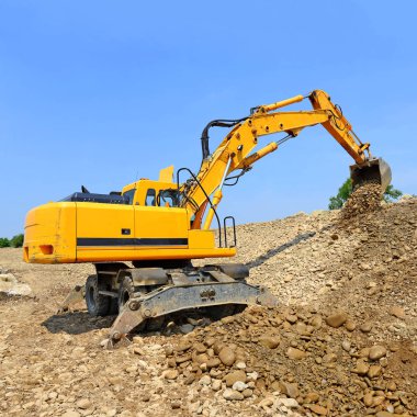 excavator working at the quarry