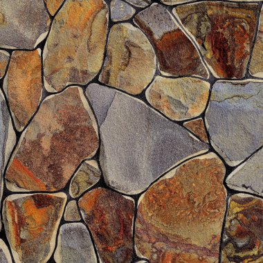 Çatlamış bir taştan bir duvar parçası.