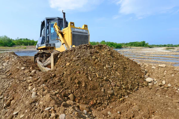 Bulldozer Working Quarry — Stock fotografie