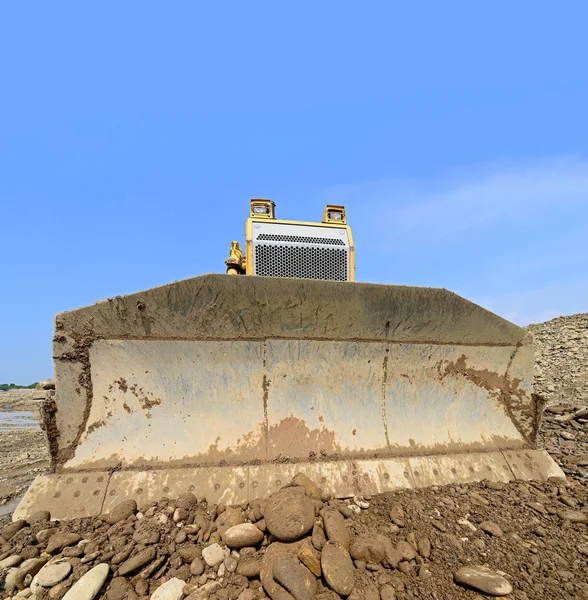 Bulldozer Working Quarry — Zdjęcie stockowe