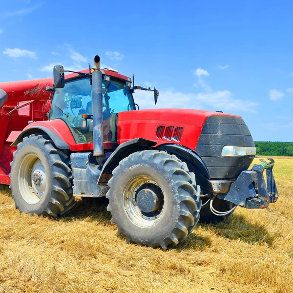 Kalush Ukraine July 2016 Modern Tractor Field Town Kalush Western Stock Picture