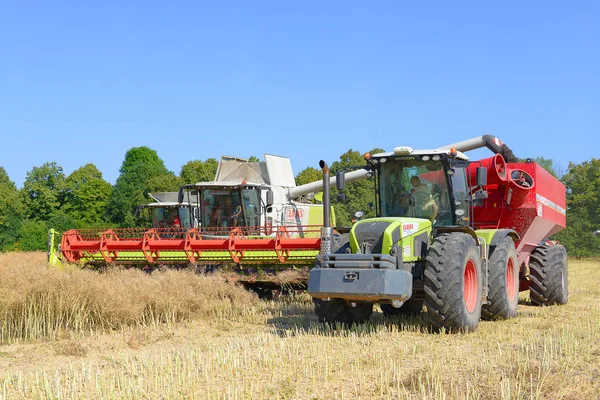 Kalusch Ukraine Juli Moderne Rapsernte Auf Einem Feld Der Nähe — Stockfoto