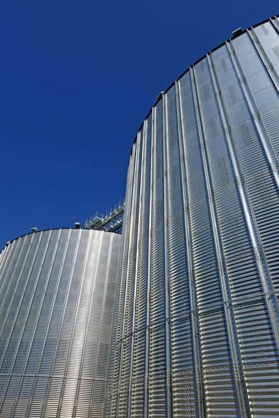 Metal Containers Storage Grain Elevator —  Fotos de Stock