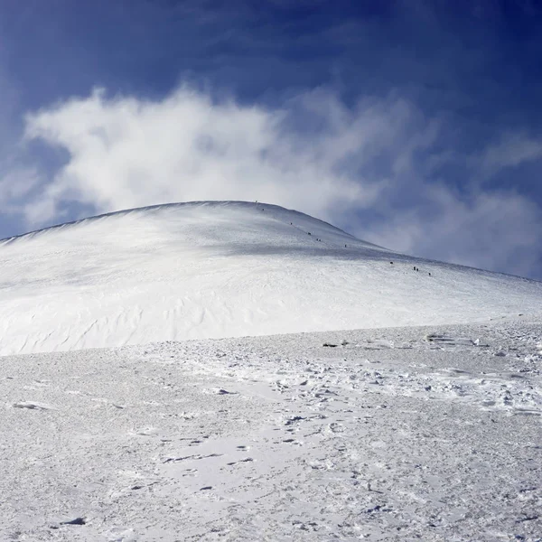 Invierno Una Ladera Paisaje Montaña — Foto de Stock
