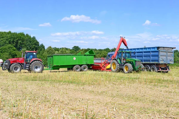 Agricultural Machinery Working Rural Field — Zdjęcie stockowe