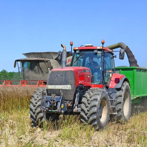 Rural Tractor Agricultural Field — Fotografia de Stock