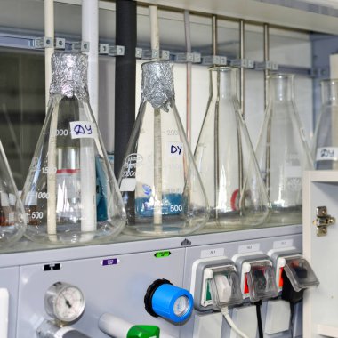 PRAGUE, CZECH REPUBLIC December 3, 2016: Working place in laboratory. Institute of Organic and Biochemistry Academy of Sciences the Czech Republic.