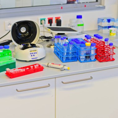 PRAGUE, CZECH REPUBLIC - May 25, 2019: Laboratory equipment. Institute of Organic and Biochemistry