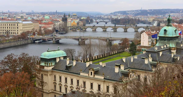 Prague Czech Republic View Old Town Amazing Cityscape River Bridges — Foto de Stock