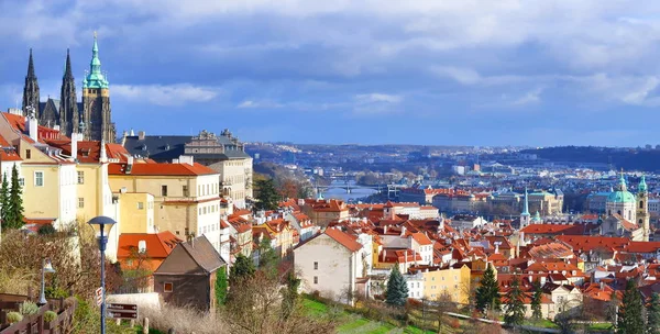 Praga República Checa Mayo 2018 Vista Ciudad Las Murallas Del — Foto de Stock