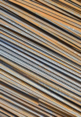 Metal. Endüstriyel bir manzara içinde çelik takviye