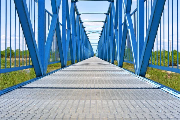 Pont Pour Passage Piétonnier Travers Ruisseau Montagne — Photo