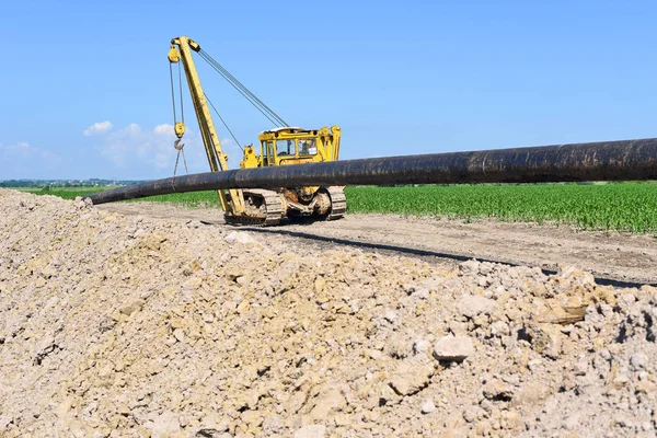 Couche Tuyau Sur Réparation Pipeline — Photo