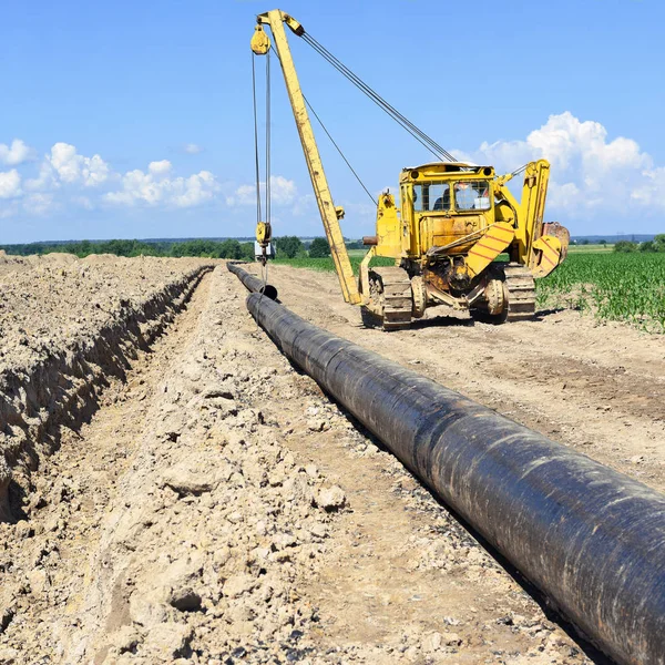 Couche Tuyau Sur Réparation Pipeline — Photo