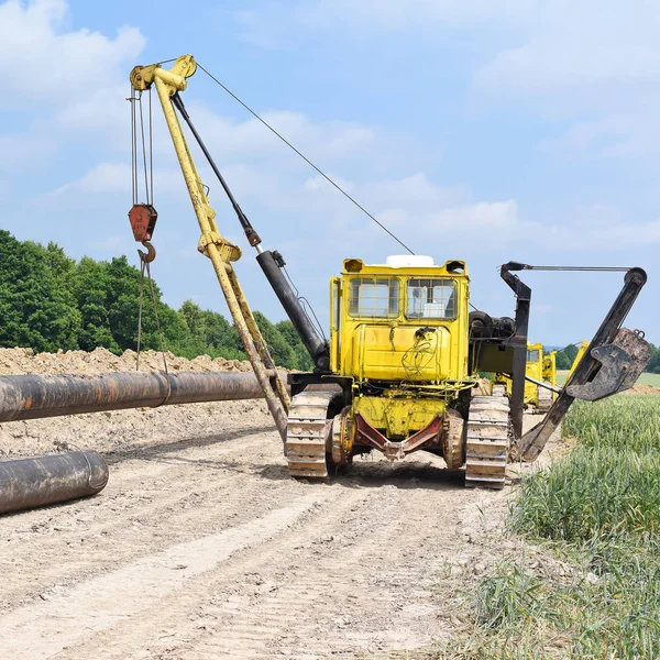 Couche Tuyau Sur Réparation Pipeline — Photo