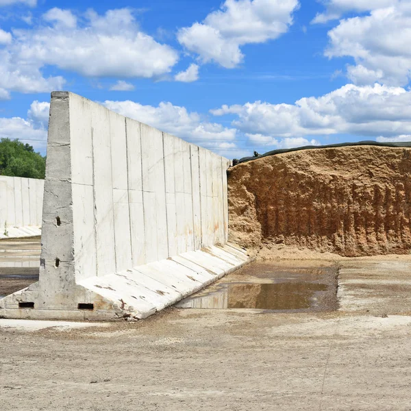 Lagersilos Einem Grabensilo — Stockfoto